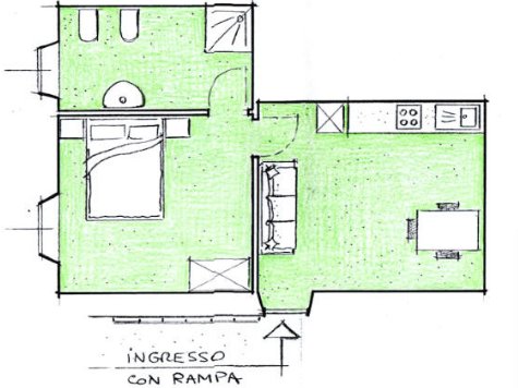 The layout of the flat Basilico
