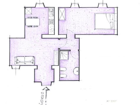 The layout of the apartment Lavanda