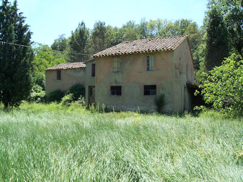 Questa la struttura originaria della casa: quando l'abbiamo vista, così immersa nel verde, ce ne siamo letteralmente innamorati!